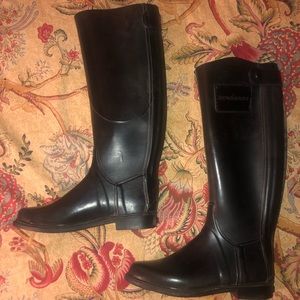 Black Burberry Rain Boots